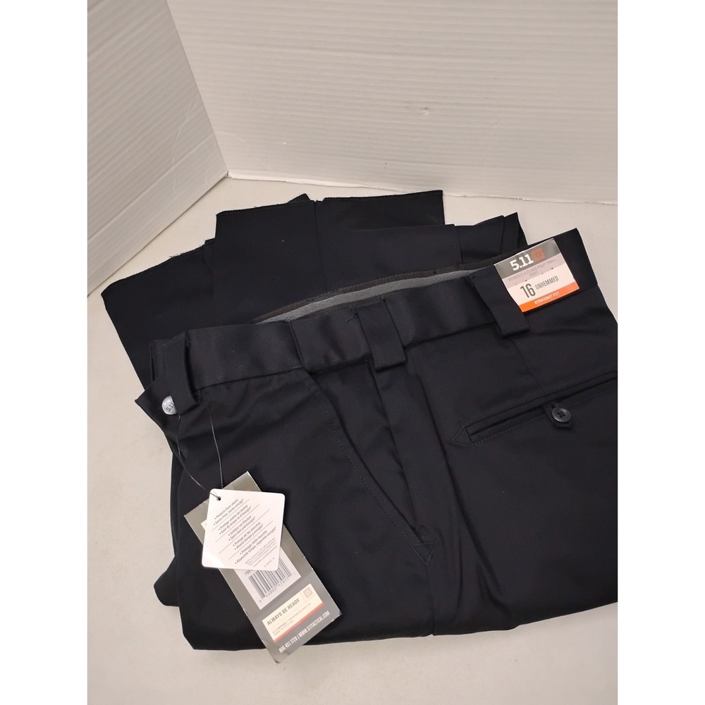 64304 5.11 Tactical Women's Twill PDU Class-A Pants 16 Navy Unhemmed NWT Teflon